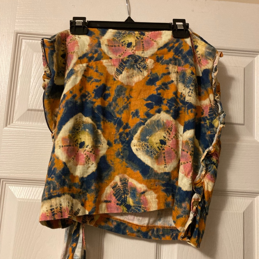 Free People Multi Color Mini Skirt Size 12 - Picture 4 of 9
